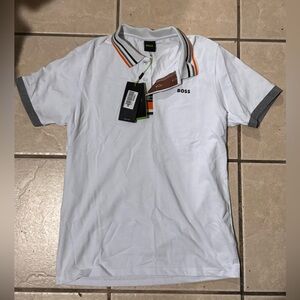 New BOSS White Polo Shirt for Men